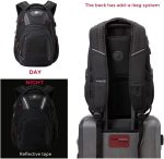 Swissdigital Design Circuit College Business Travel Backpack TSA Friendly Built in USB Charging RFID Protection Fits Laptops up to 15.6" Black (J14-BR) - Image 9